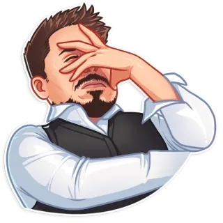 🤦‍♂️ ab015952 Facepalm, Déception, Dessin animé, Gêne, Échec, Regret telegram sticker