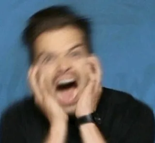 😱 c0e1a320 мужчина, лицо, крик, выражение, шок, эмоция telegram sticker