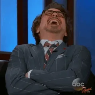 😂 c1add95f смех, мужчина, костюм, счастливый telegram sticker