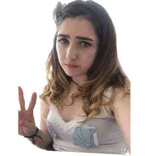 ✌ d44c7b2b kobieta, znak pokoju, selfie, dziewczyna, pozowanie, młoda, osoba, portret telegram sticker