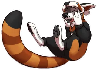 🐼 29b89436 Furry, Panda, Dier, Cartoon telegram sticker