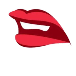 😖 78e7a363 唇, 赤, 口, 笑顔 telegram sticker