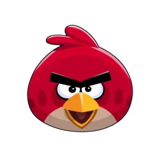 😈 8e90b3ec Red Angry Birds 앵그리버드, 빨간색, 새, 만화, 게임 캐릭터 telegram sticker