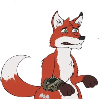 😟 49576ab6 Furry, Renard, Dessin animé, Personnage telegram sticker
