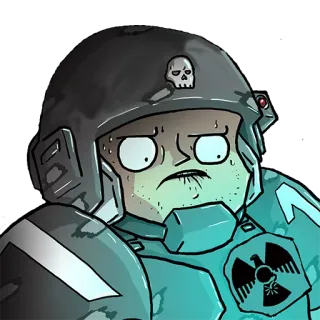 😲 f60e2170 soldat, militaire, guerre, uniforme, crâne, casque telegram sticker