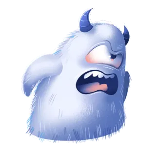 😡 29e9a682 monster, yeti, creature, cartoon, angry, cyclops telegram sticker