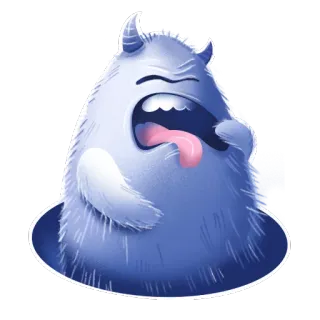 🤢 87cc111b monster, cartoon, silly, tongue, furry telegram sticker
