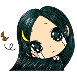 😢 666501b6 Аниме, Манга, Грустно, Плачет, Девушка, Мультфильм, Эмоциональный whatsapp sticker