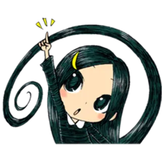 👆 c290d353 Аниме, Манга, Девушка, Волосы, Каваий, Милый, Мультфильм, Иллюстрация whatsapp sticker