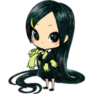 👀 e3ed15a1 Аниме, Манга, Чиби, Девушка, Милый, Каваий whatsapp sticker