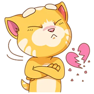💔 6fa79135 猫, 悲伤, 心碎, 沮丧, 卡通 telegram sticker