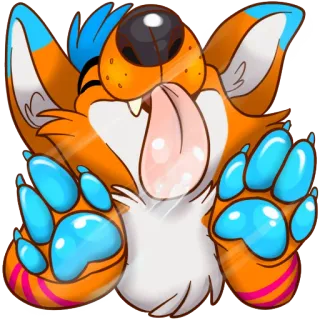 😜 9650e0c2 perro, animal, lengua, lindo, peludo, corgi whatsapp sticker