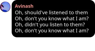 🖤 1fdb7a5f Oh, should've listened to them
Oh, don't you know what I am?
Oh, didn't you listen to them?
Oh, don't you know what I am? telegram sticker