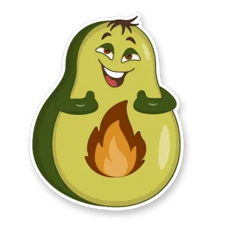 Avocado family telegram stickers