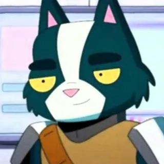 😊 1fe2fb56 Avocato Final Space kat, alien, cartoon, animatie, Final Space, Avocato telegram sticker