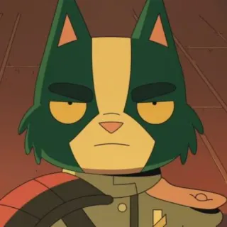 🧑‍✈️ 7f5d2971 Avocato Final Space Avocato, Final Space, Kat, Cartoon, Ruimte, Personage telegram sticker