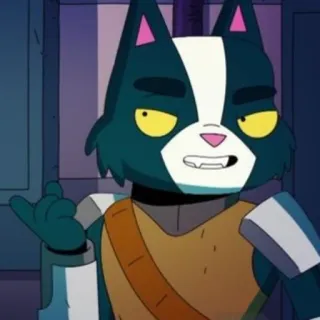 😏 b3cbca7e kat, cartoon, grappig, gebaar telegram sticker