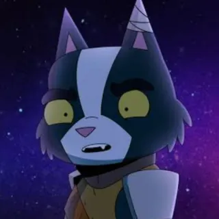 🤨 c798d2cc Mooncake Final Space Maancake, Final Space, cartoon, animatie, kat, anthro telegram sticker