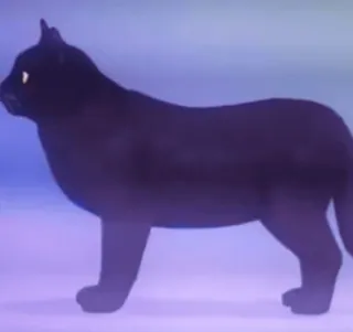 🌟 d76776bf kucing hitam, hewan, hewan peliharaan, kucing telegram sticker