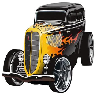 😕 9ddef91d mobil, hot rod, kendaraan, otomotif, transportasi, vintage, api telegram sticker