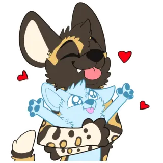 🤗 0eaf1c69 動物, 犬, 漫画, 愛, ハート telegram sticker