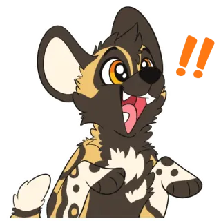 African Wild Dogs by Pulexart.com whatsapp stickers