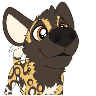 ⁉️ 1707e5cc 犬, 動物, 漫画, かわいい, 犬の絵, リカオン telegram sticker