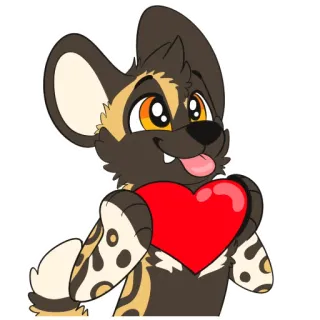 ❤️ 1917df6a 犬, 動物, ハート, 可愛い, 愛, 毛むくじゃら telegram sticker