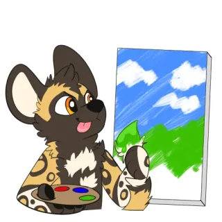 African Wild Dogs by Pulexart.com telegram stickers