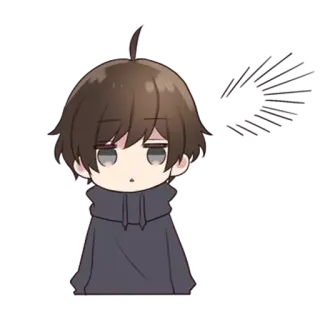 😐 02f6ae6e Anime, Chibi, Dessin animé, Personnage, Mignon telegram sticker