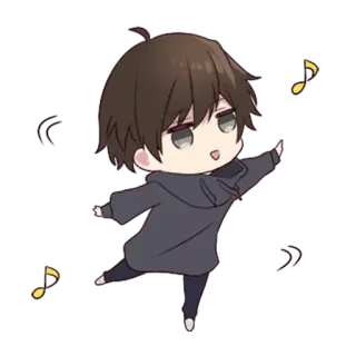 😊 7664e1ca Chibi, Anime, Garçon, Kawaii telegram sticker