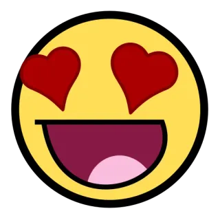 ๐ 7730afec emoji, smiley, love, heart, happy telegram sticker