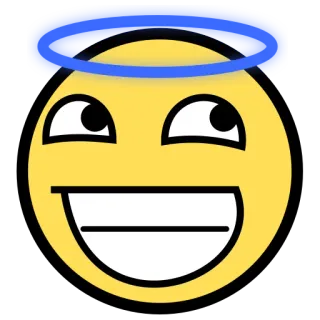 ๐ 7a60685b emoji, smiley, face, happy, meme, angel telegram sticker