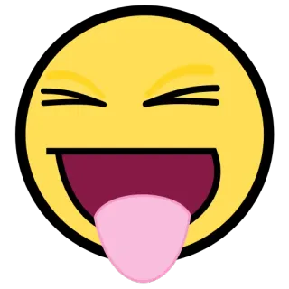 ๐ af28401b emoji, smiley face, tongue, yellow, expression telegram sticker
