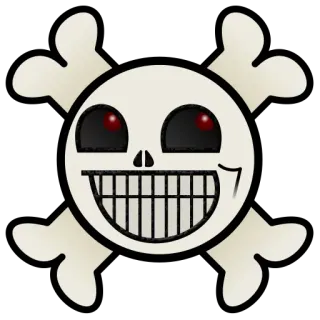โ c387892e skull, bones, pirate, jolly roger, symbol, death telegram sticker