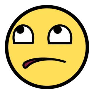 ๐ e0b099ce emoji, meme, funny, yellow, face, derp telegram sticker