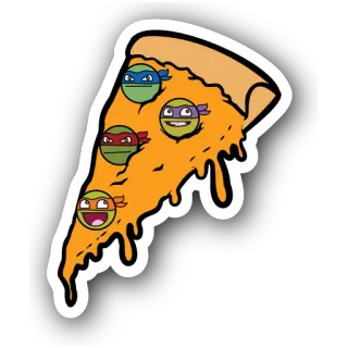 ๐ fea7352c Teenage Mutant Ninja Turtles TMNT, pizza, cartoon, characters, nickelodeon telegram sticker