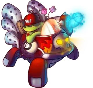 🎸 2b07ce18 dessin animé, véhicule, fantaisie, art, illustration telegram sticker