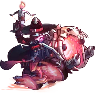 🦄 313a5294 Fantaisie, Sorcier, Arbalète, Crâne, Magie, Horreur, Sombre telegram sticker