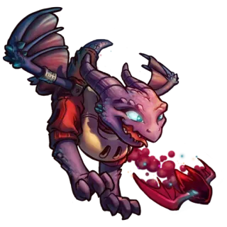 🦎 6330db4a dragon, monstre, fantastique, créature mythique, volant, dessin animé, illustration telegram sticker