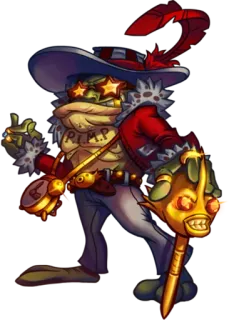 🤣 86e26d59 P.I.M.P Dessin animé, Personnage, Mac, Offensant, Doigt d'honneur, Or, Chapeau telegram sticker