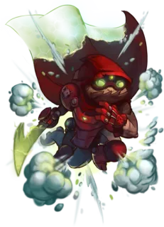 ☺️ abc31c9f sticker, robot, héros, dessin animé, red hood, futuriste, mécanique telegram sticker