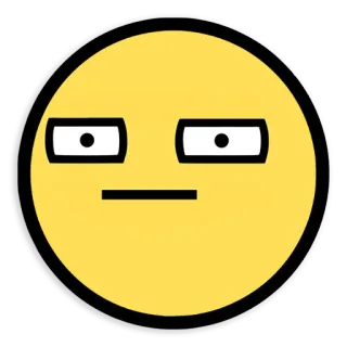 😐 24aefa4a yellow face, smug, attitude, expression telegram sticker
