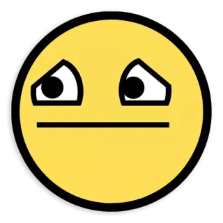 🙁 43e2f32d meme, trollface, internet meme, yellow face, expressionless telegram sticker