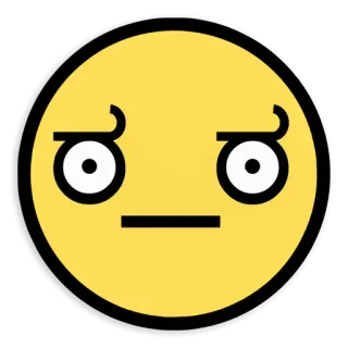 😐 72ee083c emoji, expression, face, yellow, sticker telegram sticker