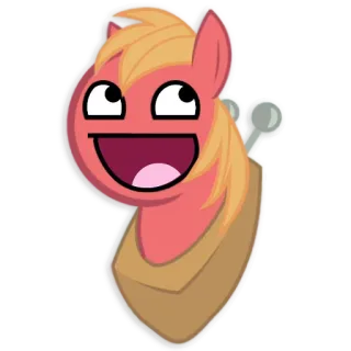 🦄 7d7ae45d meme, trollface, horse, equine, funny telegram sticker
