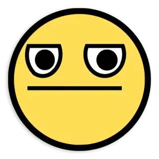 😐 93702a42 emoji, face, expression, yellow, sticker telegram sticker