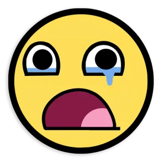 😩 9a5f370f emoji, meme, internet meme, rage face, sad face, crying telegram sticker