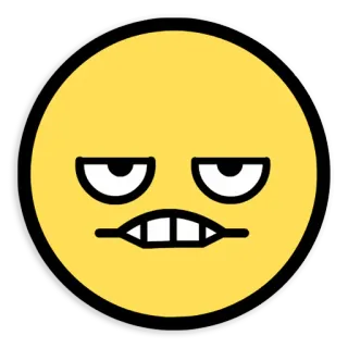 🤓 9a6a69d4 emoji, sticker, yellow, mood, expression telegram sticker