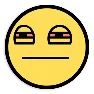 😴 f1239d37 emoticon, smiley face, stoned, high, meme, face telegram sticker